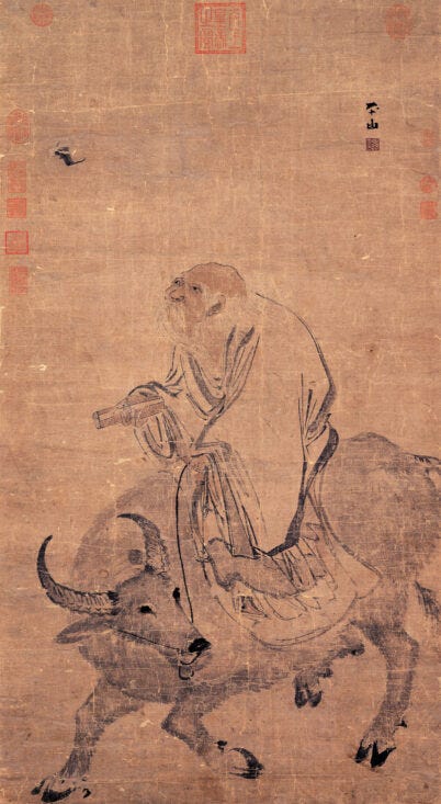 https://en.wikipedia.org/wiki/Laozi#/media/File:Zhang_Lu-Laozi_Riding_an_Ox.jpg https://en.wikipedia.org/wiki/Laozi#/media/File:Zhang_Lu-Laozi_Riding_an_Ox.jpg